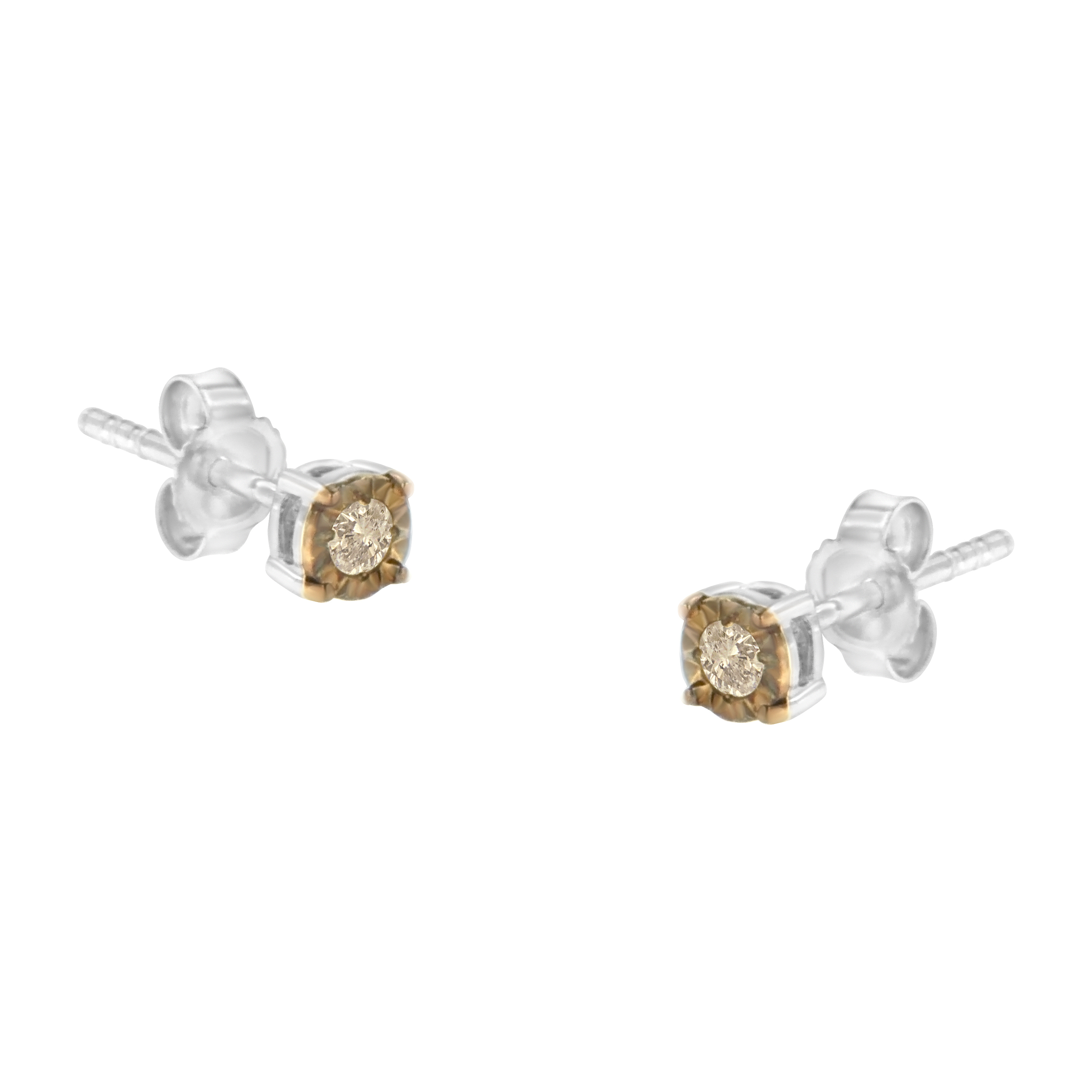 10k Yellow Gold Over 925 Sterling Silver 110 Cttw Round Brilliant-Cut 106$